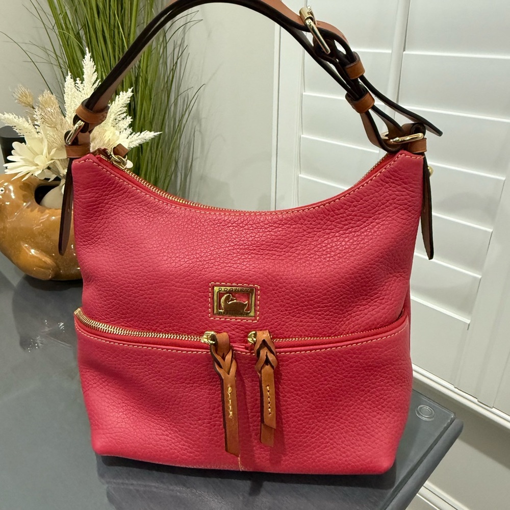 Dooney & Bourke Pink Leather Hobo Bag - Picture 9 of 9